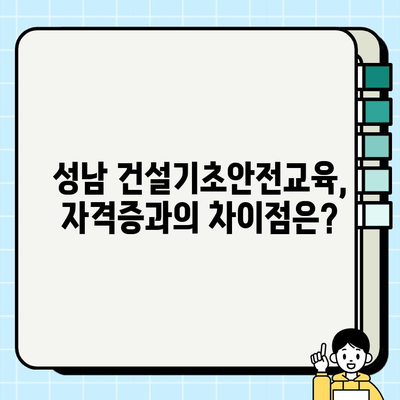성남 건설기초안전교육 이수증, 이렇게 쉽게 취득하세요! | 성남, 건설 안전 교육, 이수증 발급, 교육 과정, 자격증