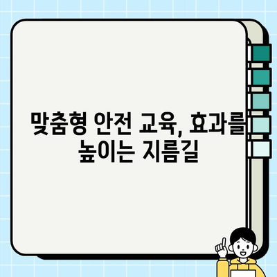 안전 교육 콘텐츠 커스터마이징의 중요성| 효과적인 교육 전략 | 맞춤형 교육, 안전 교육, 효율성
