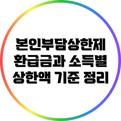 본인부담상한제 환급금과 소득별 상한액 기준 정리