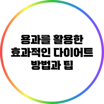 용과를 활용한 효과적인 다이어트 방법과 팁