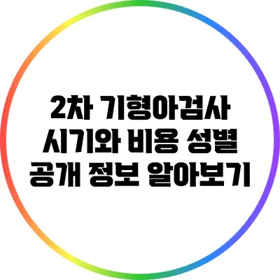 2차 기형아검사 시기와 비용: 성별 공개 정보 알아보기