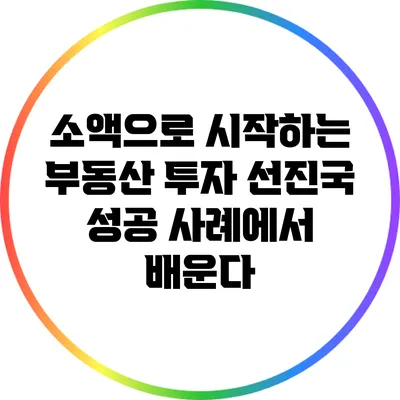 소액으로 시작하는 부동산 투자: 선진국 성공 사례에서 배운다