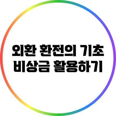 외환 환전의 기초: 비상금 활용하기