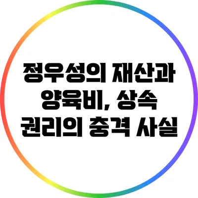 정우성의 재산과 양육비, 상속 권리의 충격 사실