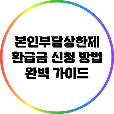 본인부담상한제 환급금 신청 방법 완벽 가이드