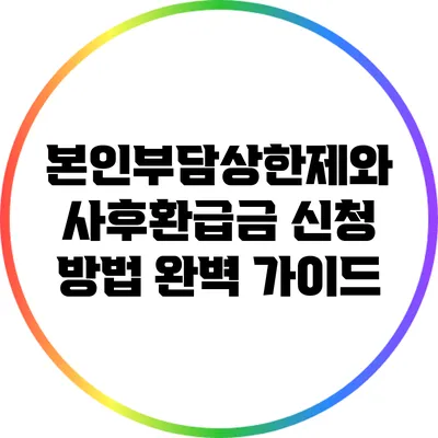 본인부담상한제와 사후환급금 신청 방법 완벽 가이드