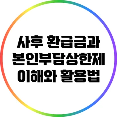 사후 환급금과 본인부담상한제: 이해와 활용법