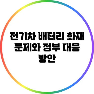전기차 배터리 화재 문제와 정부 대응 방안